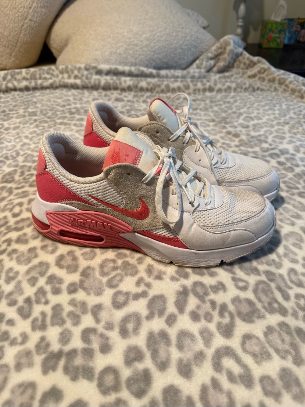 Nike Kids White and Pink Air Max Sneakers